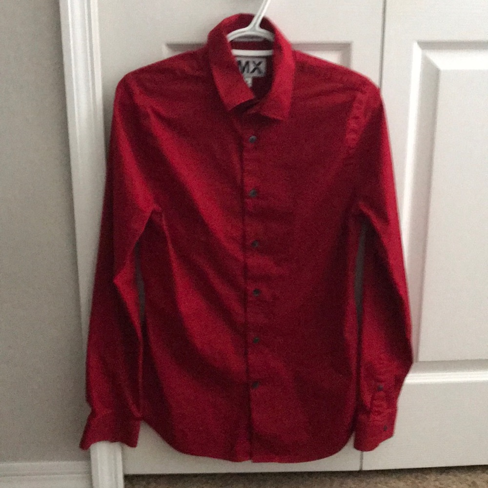 Express Men’s Red Dress-Shirt extra slim fit Small